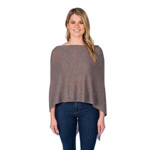 6134 Womens Claudia Nichole 100% Cashmere Dress Topper Poncho-